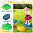 Eight-Piece Turtle Stepping Stones Set – shell texture and underside grid