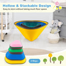 Eleven-Piece Heart Stepping Stones Set – nested and stacked storage