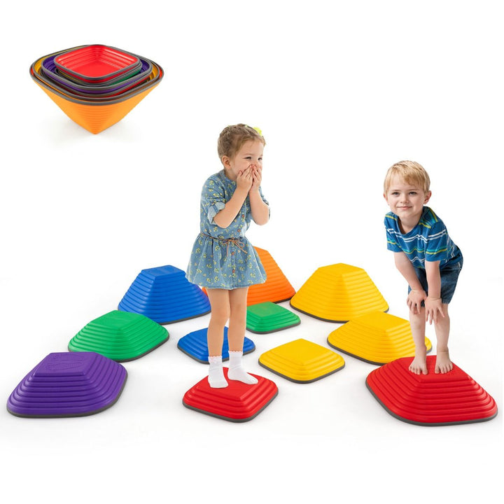 Eleven-Piece Square Stepping Stones Set – complete square stepping stone set