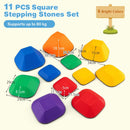 Eleven-Piece Square Stepping Stones Set – four stone sizes and 80 kg capacity