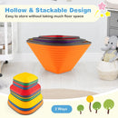 Eleven-Piece Square Stepping Stones Set – nested and stacked storage