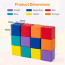 14 cm cube dimension diagram with the six colours - Multicolour option (FH10107CL)