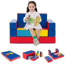 Multicolour eight-piece PU foam play sofa seating arrangement