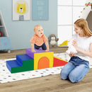 Multicolour foam play set with a child and adult in a playroom