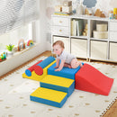 Lifestyle view of seven foam shapes in a room - Colourful option (FH10148BL)