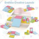 Different configurations of the seven foam shapes - Pink option (FH10148PI)