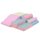 Complete pastel seven-piece foam set on white - Yellow option (FH10148YW)
