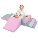 Pastel foam set shown with a child for scale - Yellow option (FH10148YW)