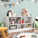 Five-Cubby Kids Bookcase and Toy Storage – White product view 1