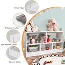 Five-Cubby Kids Bookcase and Toy Storage – White product view 5
