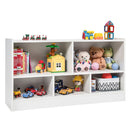 Five-Cubby Kids Bookcase and Toy Storage – White product view 7