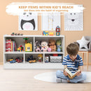 Five-Cubby Kids Bookcase and Toy Storage – White product view 9