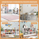 Five-Cubby Kids Bookcase and Toy Storage – White product view 11