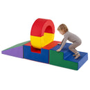 Five-Piece Foam Climbing Set with Split Ring and Ramp – stair and ramp arrangement