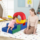 Five-Piece Foam Climbing Set with Split Ring and Ramp – supervised play example