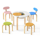 Flower Kids Table with Two Chairs and Two Stools – Multicolour product view 3