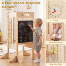 Folding Activity Tower with Step Stool and Chalkboard – chalkboard clock blocks and maze