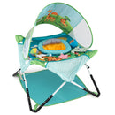 Folding Baby Activity Jumper with Canopy and Carry Bag – blue jumper with removable canopy
