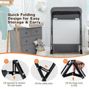 Folding Baby Change Table with Storage Basket – folding steps and frame locks