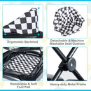 Black walker seat and foot pad details