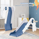 Folding Bunny Slide with Basketball Hoop and Ball – folded storage arrangement