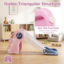 Folding Bunny Slide with Basketball Hoop and Ball – pink bunny slide and frame detail