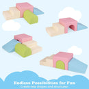 Four-Piece Foam Climbing Set with Tunnel, Step and Ramp – pink combination layout examples
