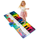 Giant 24-Key Floor Piano Mat with Recording: rainbow piano mat in use