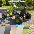 Green Kids Pedal Go-Kart with Adjustable Seat – solid wheels and frame