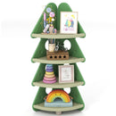 Green Tree-Shaped Four-Tier Corner Bookshelf – Green product view 4