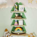 Green Tree-Shaped Four-Tier Corner Bookshelf – Green product view 6