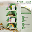 Green Tree-Shaped Four-Tier Corner Bookshelf – Green product view 7