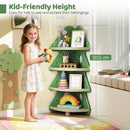 Green Tree-Shaped Four-Tier Corner Bookshelf – Green product view 11
