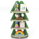 Green Tree-Shaped Four-Tier Corner Bookshelf – Green product view 4