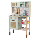 Green Wooden Play Kitchen with Rear Chalkboard, Green, view 3