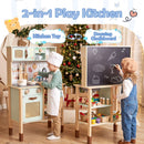 Green Wooden Play Kitchen with Rear Chalkboard, Green, view 7