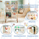 Green Wooden Play Kitchen with Rear Chalkboard, Green, view 9
