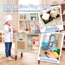Green Wooden Play Kitchen with Rear Chalkboard, Green, view 10