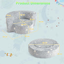 Grey Star Convertible Foam Chair and Round Cushion – chair and cushion dimensions