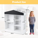 House-Shaped Kids Bookcase with Chalkboard and Compartments – White product view 5