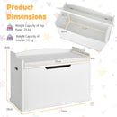 Toy chest dimensions and 25 kg top, 10 kg interior limits