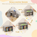 Grey U-Shaped Kids Table and Two-Chair Set, Grey, view 9