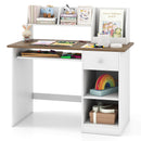 Natural and White kids study desk, view 4; accessories not included
