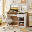 Natural and White kids study desk, view 6; accessories not included