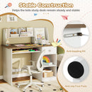 Natural and White kids study desk, view 8; accessories not included