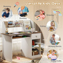 Natural and White kids study desk, view 9; accessories not included