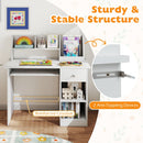 White kids study desk, view 10; accessories not included