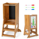 Natural standing learning tower shown from the standing and drawing-board sides; one unit supplied
