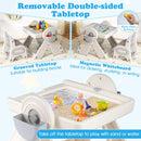 HY10309 removable block and magnetic whiteboard tabletop with sand and water play examples