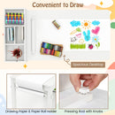 Kids Art Table and Two Chairs with Paper Roll and Four Bins – White – view 9